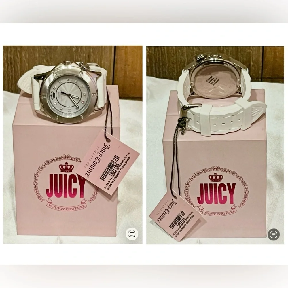 Juicy Couture White and Black Satchel